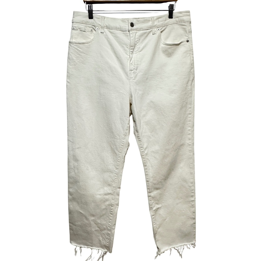 Madewell Straight Leg Jeans in Off-White